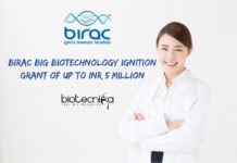 BIRAC BIG – Biotechnology Ignition Grant of Up to INR 5 Million BIRAC BIG - Biotechnology Ignition Grant