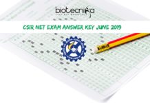 CSIR-NET Exam Answer Key