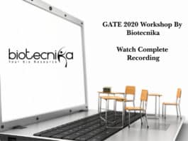 GATE 2020 Workshop By Biotecnika Concluded – Watch Complete Recording GATE 2020