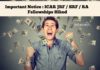 Important Notice : ICAR JRF / SRF / RA Fellowships Hiked ICAR JRF/SRF/RA Fellowships Hiked