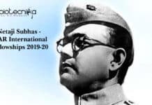 Netaji Subhas – ICAR International Fellowships for the Year 2019-20 Netaji Subhas - ICAR International Fellowships for the Year 2019-20