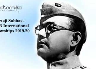 Netaji Subhas – ICAR International Fellowships for the Year 2019-20 Netaji Subhas - ICAR International Fellowships for the Year 2019-20