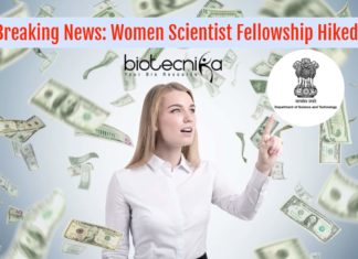 Breaking News: Women Scientist Fellowship Hiked Women Scientist Fellowship Hiked