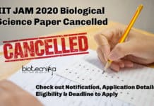 IIT JAM 2020 Official Notification