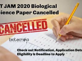 IIT JAM 2020 Official Notification