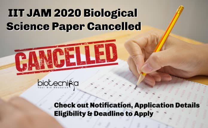 IIT JAM 2020 Official Notification
