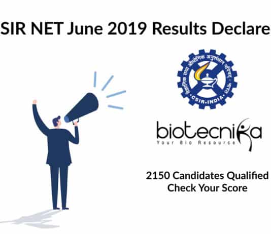 CSIR June 2019 Results Declared - Check CSIR NET JRF & LS Rank List