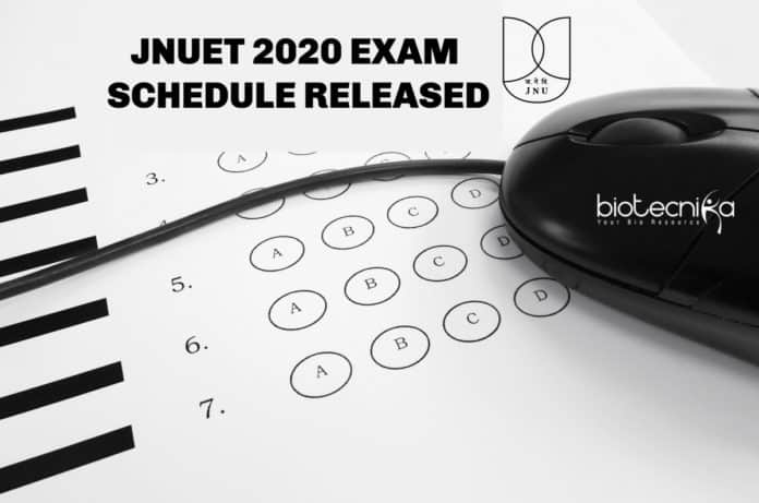 JNUET 2020 Exam Schedule Released