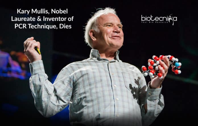 Kary Mullis Inventor of PCR Technique & Noble Laureate, Dies