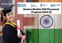 Newton Bhabha PhD Placement Program 2019-20