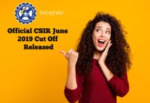 Official Cut Off For CSIR NET