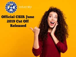 Official Cut Off For CSIR NET