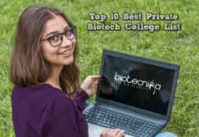 Top 10 Best Private Biotech Colleges / Institutes List Top 10 Best Private Biotech College / Institutes List