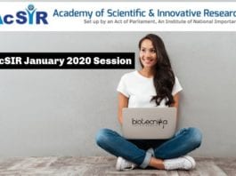 AcSIR PhD Admission 2020
