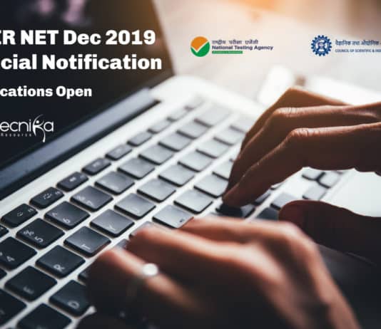 CSIR Dec 2019 Notification