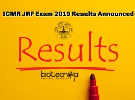 ICMR JRF 2019 Results