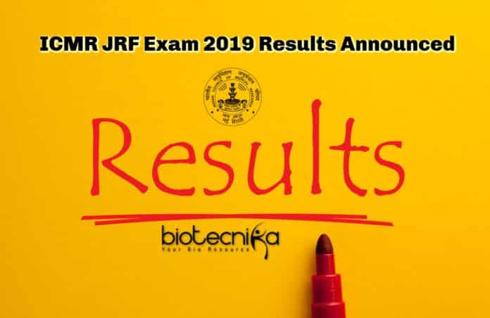 ICMR JRF 2019 Results