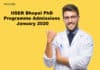 IISER Bhopal PhD Programme Admissions January 2020 IISER Bhopal PhD Admissions