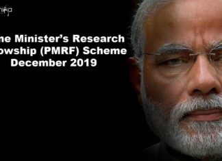 Prime Minister’s Research Fellowship (PMRF) Scheme December 2019 PMRF Scheme December 2019