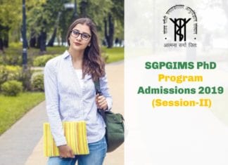 PhD Program Admissions SGPGIMS