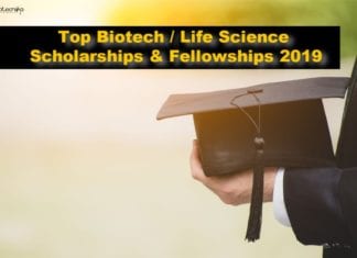 Top Biotech / Life Science Scholarships & Fellowships 2019 Top Biotech / Life Science
