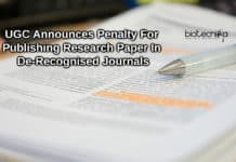 UGC Announces Penalty For Publishing Research Paper In De-Recognized Journals UGC Announces Penalty For Publishing Research Paper In De-Recognised Journals