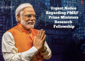 Urgent Notice Regarding PMRF – Prime Ministers Research Fellowship Urgent Notice Regarding PMRF