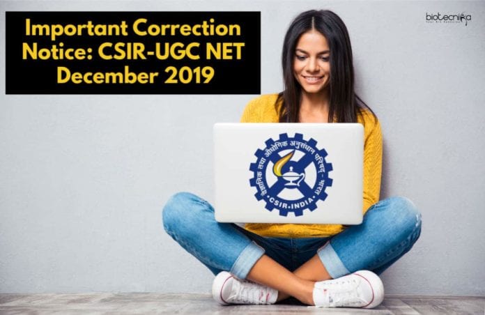 Important Correction Notice