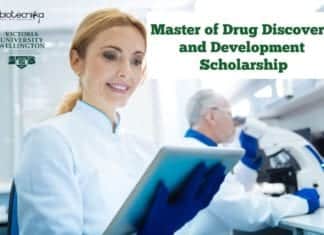 Master of Drug Discovery and Development Scholarship Master of Drug Discovery