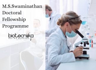 Mina – M.S.Swaminathan Doctoral Fellowship Programme (MMSS-Fellow) Mina - M.S.Swaminathan Doctoral Fellowship