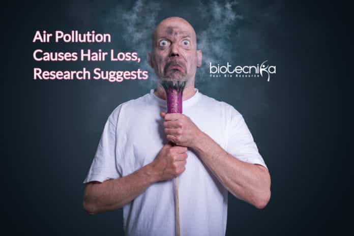 air pollution causes hair-loss