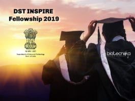 DST INSPIRE Fellowship 2019 – Official Notification DST INSPIRE Fellowship 2019