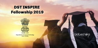 DST INSPIRE Fellowship 2019