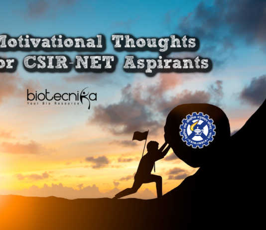 Motivational Thoughts For CSIR NET Aspirants Motivational Thoughts For CSIR NET Aspirants
