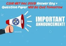 CSIR NET December 2019