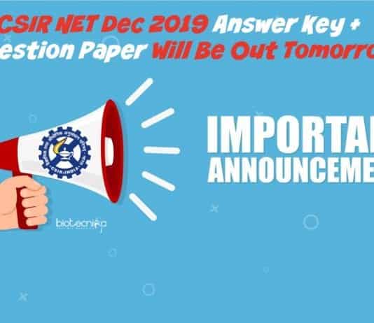 CSIR NET December 2019