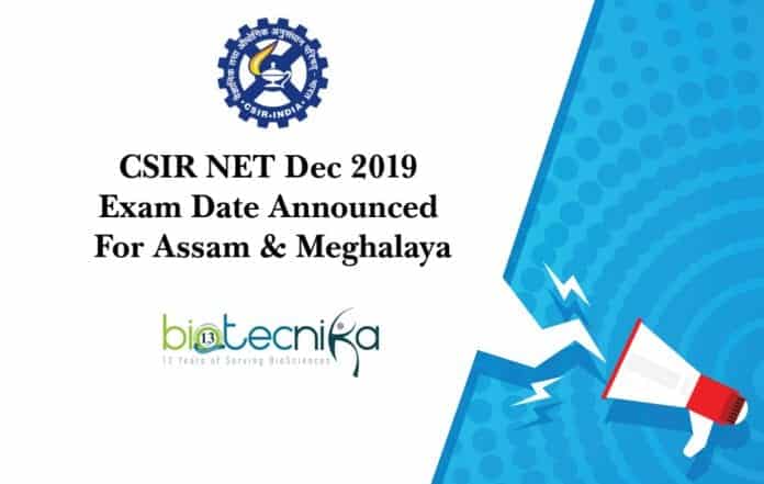 CSIR Exam Assam Meghalaya