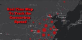 Coronavirus infection real time map