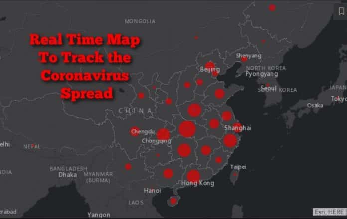 Coronavirus infection real time map