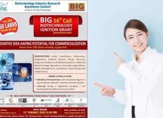 BIRAC BIG – Biotechnology Ignition Grant of Up to INR 50 Lakhs BIRAC BIG Scheme