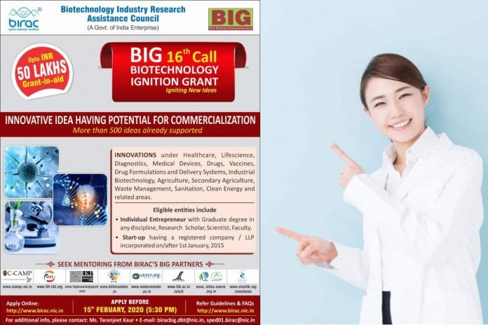 BIRAC BIG Scheme