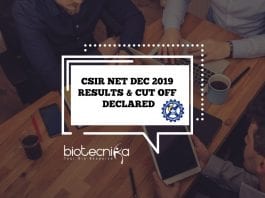 CSIR NET Dec 2019 Final Results & Cut-Off Declared CSIR Dec 2019 Results