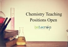 Applications Invited For Chemistry Teaching Job Opening @ Biotecnika Chemistry Teaching