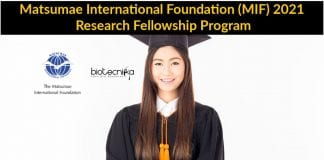 Matsumae International Foundation 2021