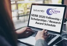 SERB 2020 Fellowship / Scholarships / Research Award REVISED Schedule SERB 2020 Fellowships List