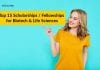 Top 15 Scholarships / Fellowships for Biotech & Life Sciences Top 15 Scholarships