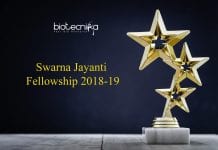 14 Scientists Awarded Swarna Jayanti Fellowships for 2018-19 Swarna Jayanti Fellowship Scientists
