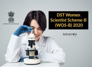 DST Women Scientist Scheme-B (WOS-B) 2020 – Official Notification DST Women Scientist Scheme-B