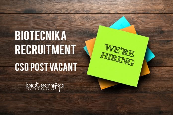 Freshers Job Biotecnika