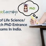 Life science PhD Entrance